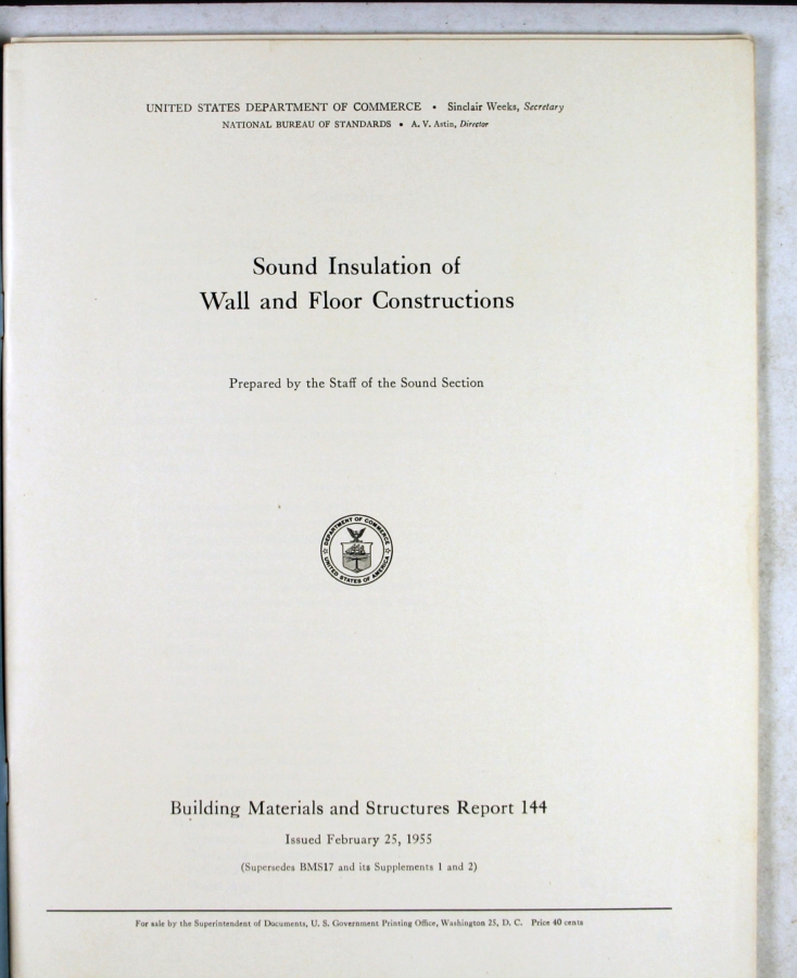 Sound Insulation of Wall and Floor Constructions